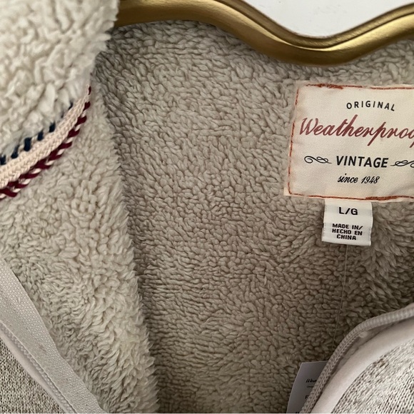 Weatherproof Men’s Sherpa Lined 1/4 Zip Knit Pullover Size Large - Picture 7 of 7